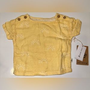 Easy Peasy Organic Yellow Print Girls Top